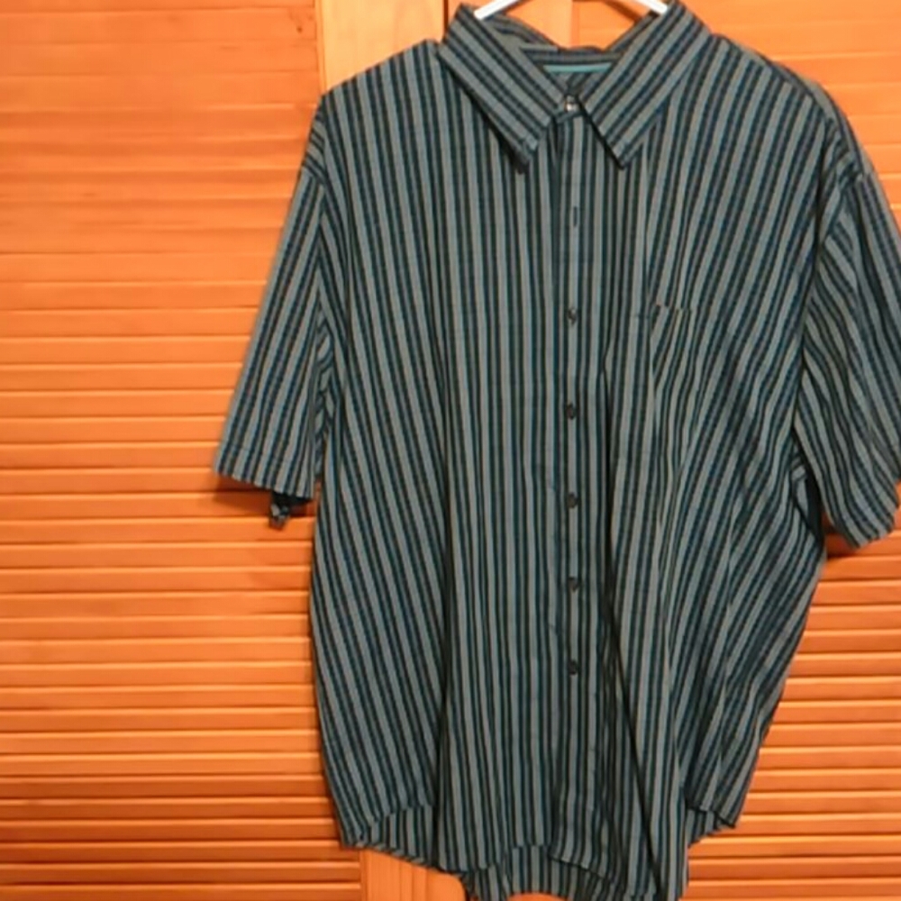 Blue striped Short sleeve shirt.